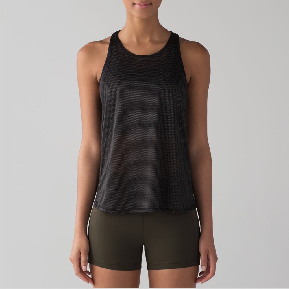 Pushing Limits Black Lululemon Tank with Bra 6